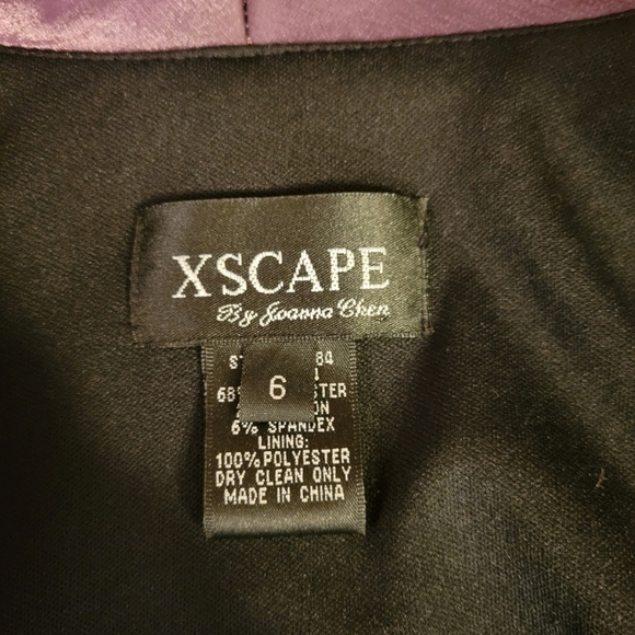 Xscape By Joanna Chen Button Satiny Top Jacket Women's Size 6 Eggplant Purple. - Picture 10 of 11